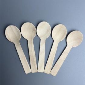 100mm Mini Wooden Dessert Spoons/Ice Cream Spoons