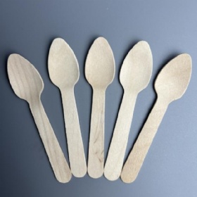 110mm Disposable Birch Wood Teaspoon