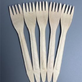 6.5 inch Disposable Birch Wood Fork