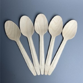 6.5 inch Disposable Birchwood Spoon