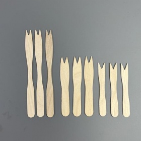 Wooden Fork Eco-Friendly Compostable Disposable Wooden Fruit Fork