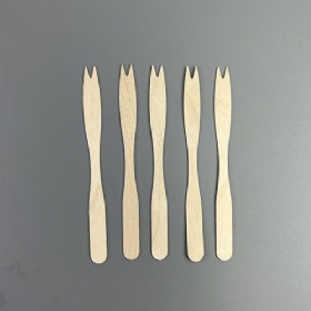 140mm-Wooden Fork Eco-Friendly Compostable Disposable Wooden Fruit Fork